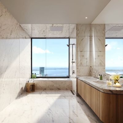 Mercedes Benz Places Miami Primary Bathroom Light