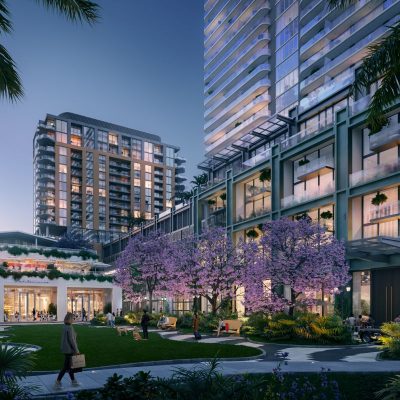 Midtown Park Central Retail View Night