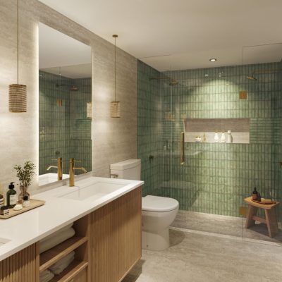 Midtown Park Master Bathroom Studio 1 & 2 Bedroom