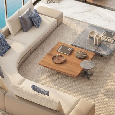 The St Regis Residences Licving Aerial of Couch